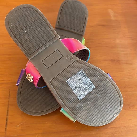 Jessica Simpson Girls Rainbow Sandals - Size 3 - Picture 2 of 2